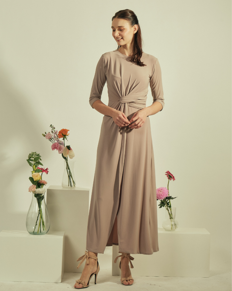 Celementine Knot Front Maxi Dress