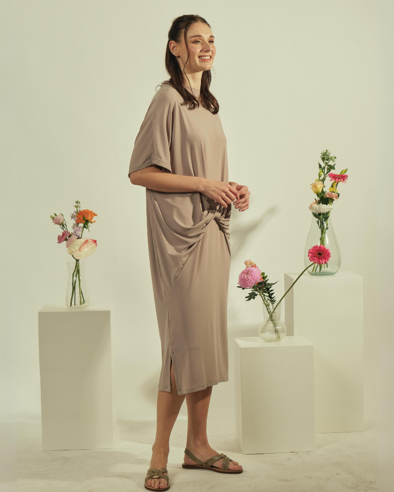 Dylan Twist Front Midi Dress