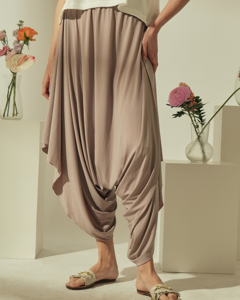 Arizona Harem Gartered Waist Jersey Pants