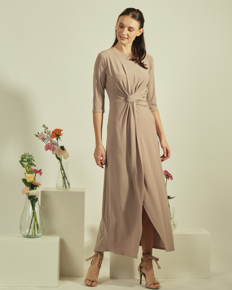 Celementine Knot Front Maxi Dress