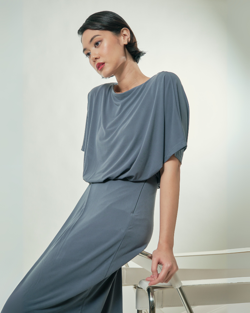 Celeste Dolman Sleeve Jersey Maxi Dress