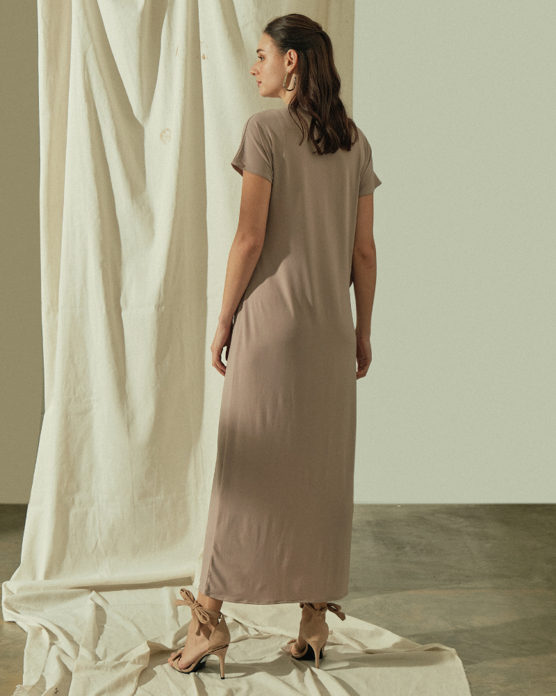 Zenia V-Neckline Maxi Dress