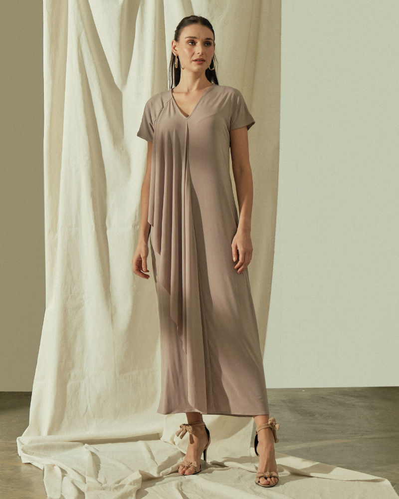 Zenia V-Neckline Maxi Dress