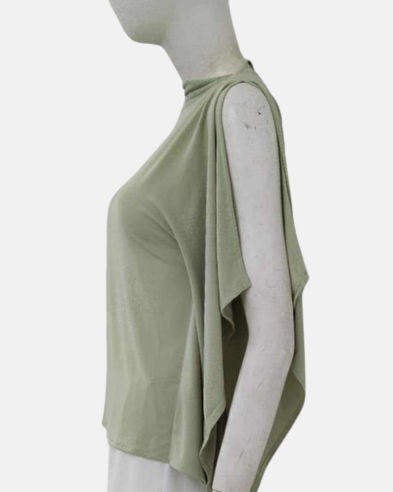 Emi Asymmetric Drape Sleeves Top