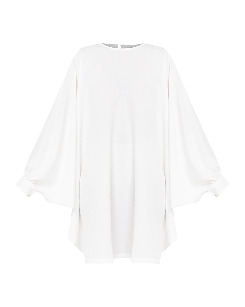 Ravia Batwing Long Sleeves Short Dress
