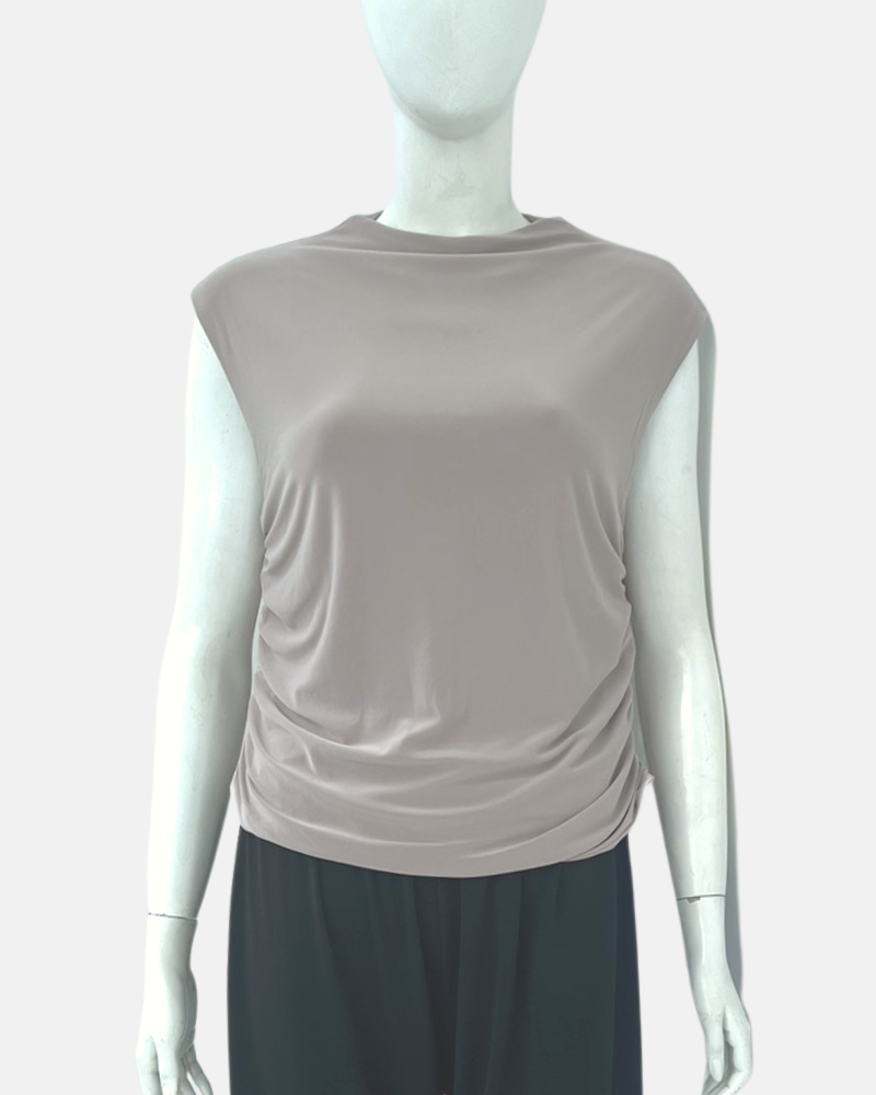 Erin Cowl Neckline Shirred Jersey Top