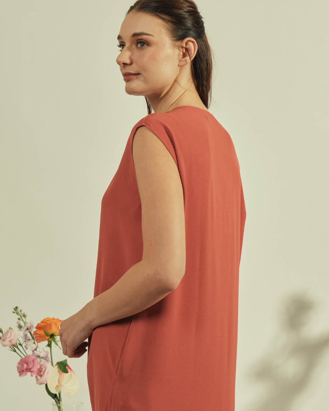 Lucinda Sleeveless V-Neck Midi Dress