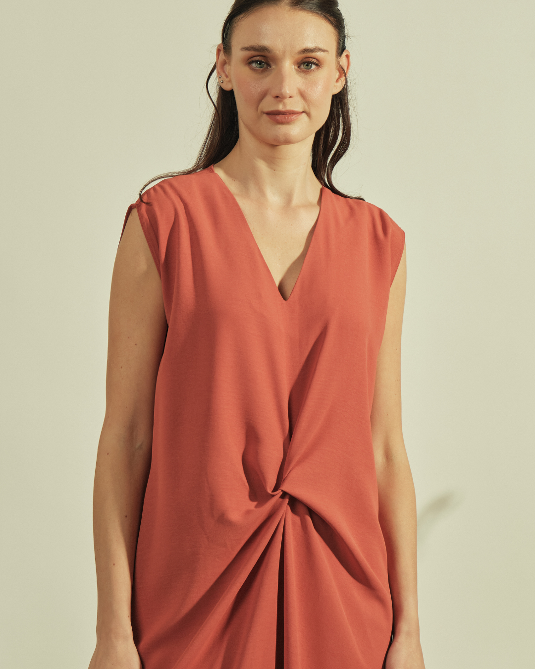 Lucinda Sleeveless V-Neck Midi Dress