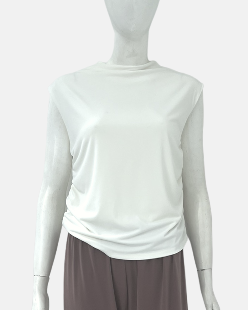 Erin Cowl Neckline Shirred Jersey Top