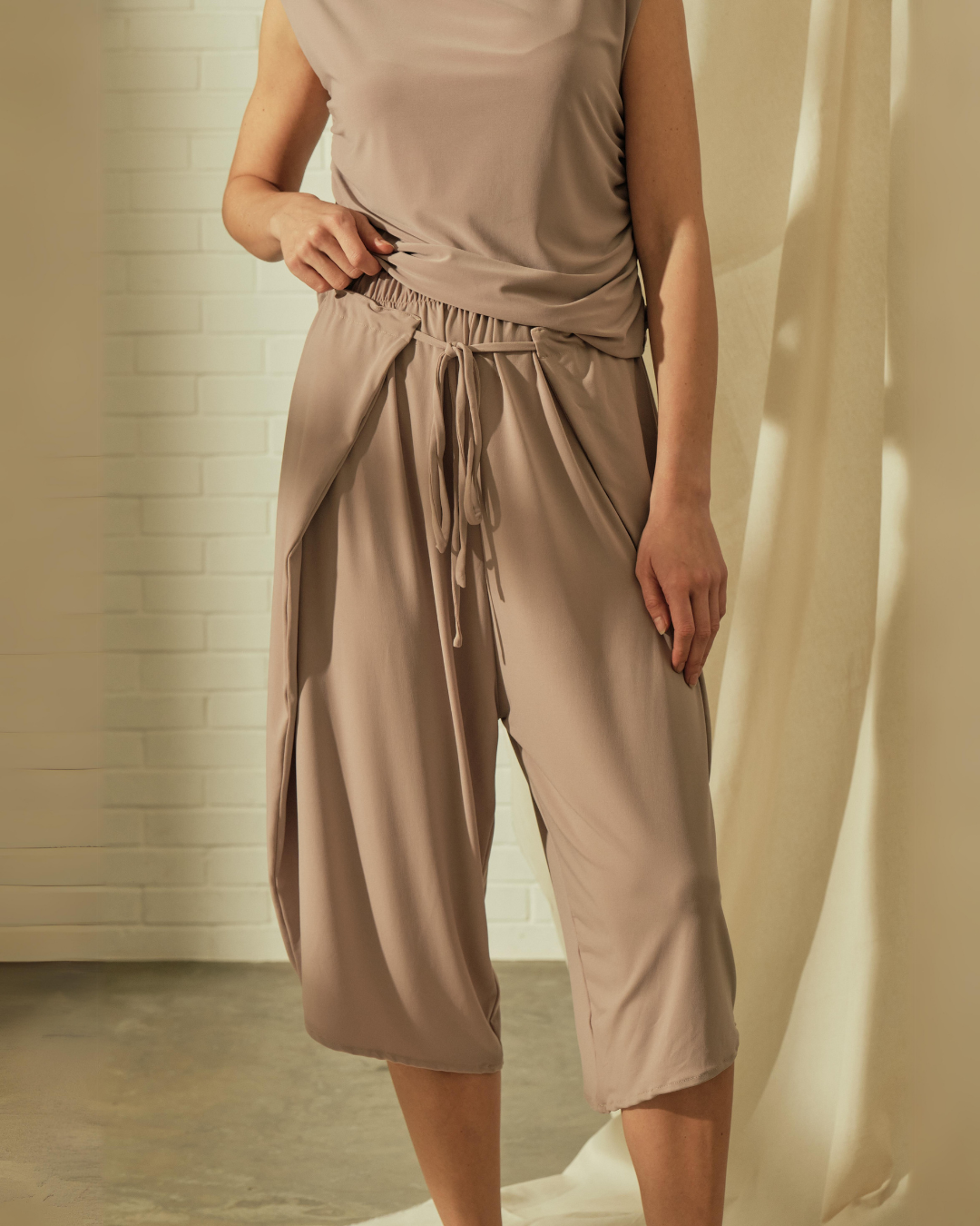 Sigrid Drawstring Waistband Jersey Culottes