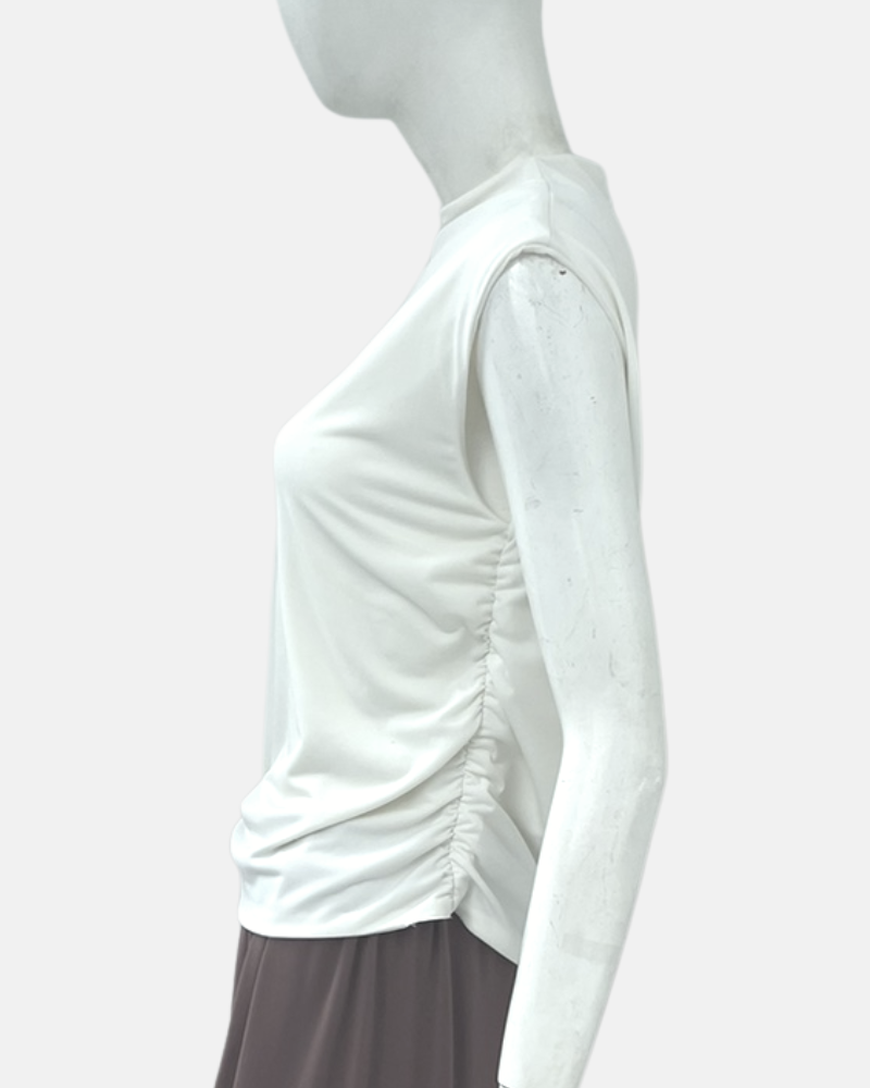 Erin Cowl Neckline Shirred Jersey Top