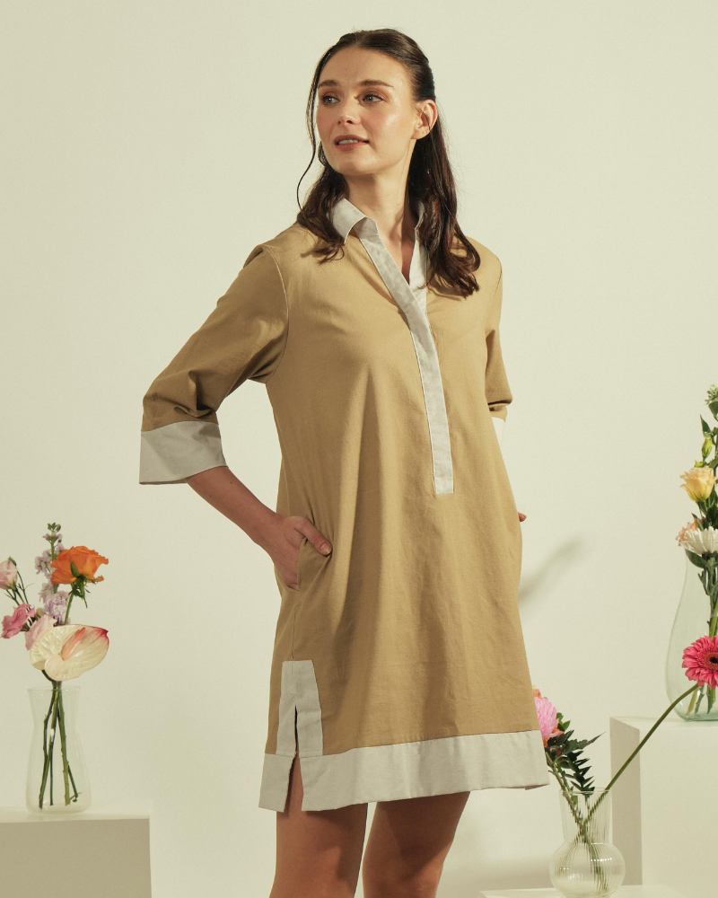 Dominique Two-toned Tunic Dress