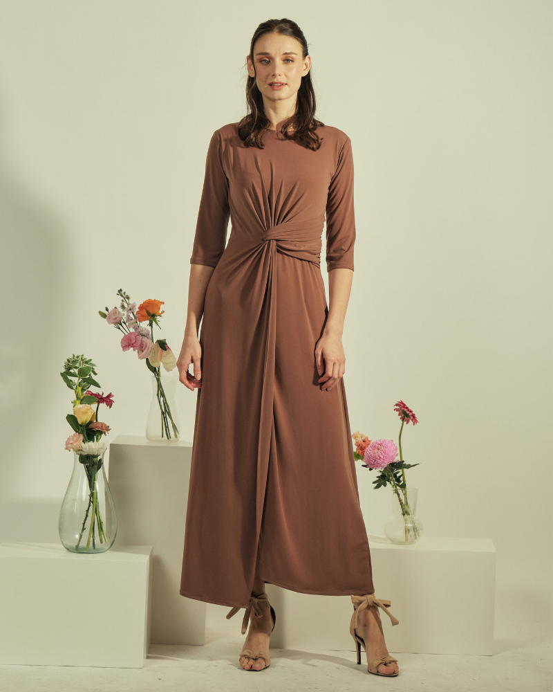 Celementine Knot Front Maxi Dress