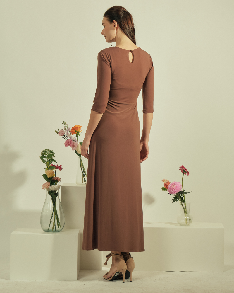 Celementine Knot Front Maxi Dress