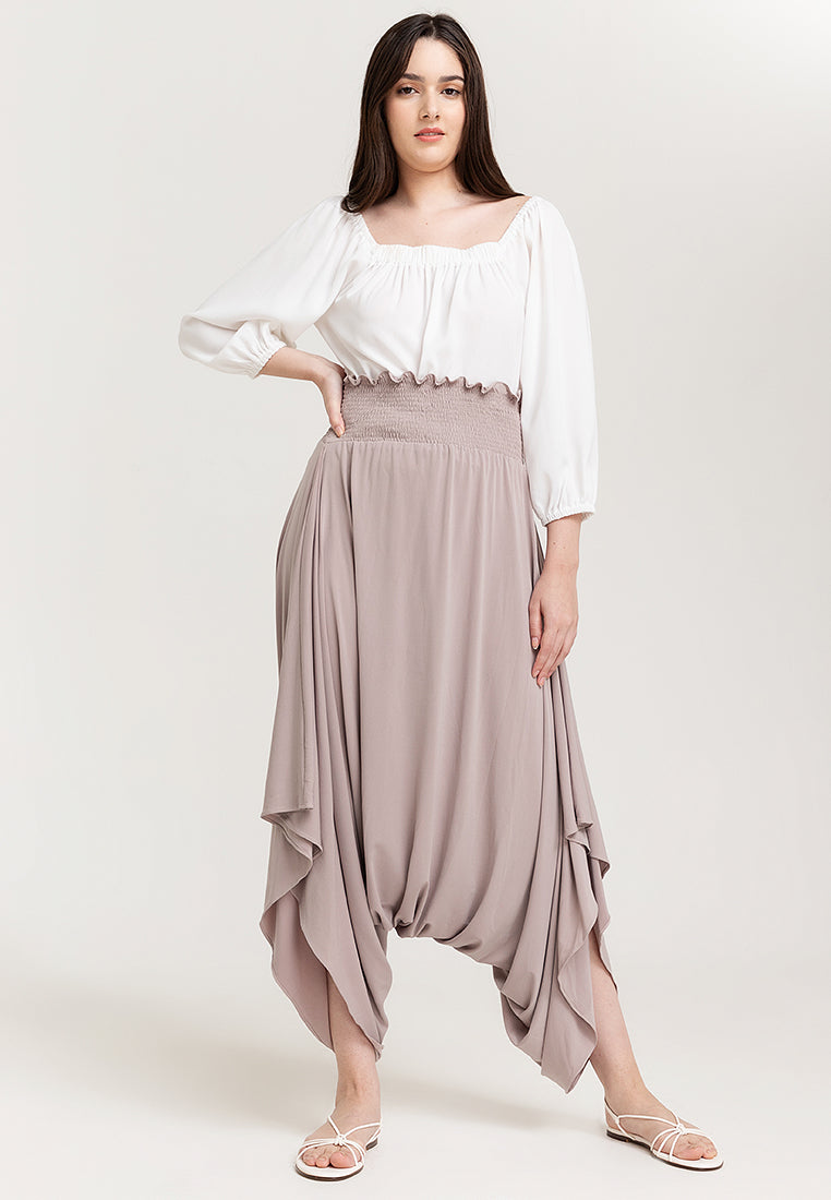 Arizona Harem Gartered Waist Jersey Pants