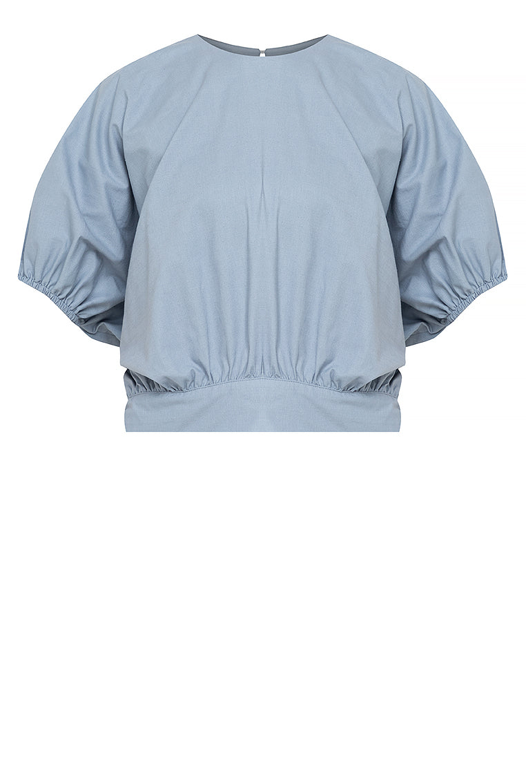 Atiana Self-Tie Back Linen Top