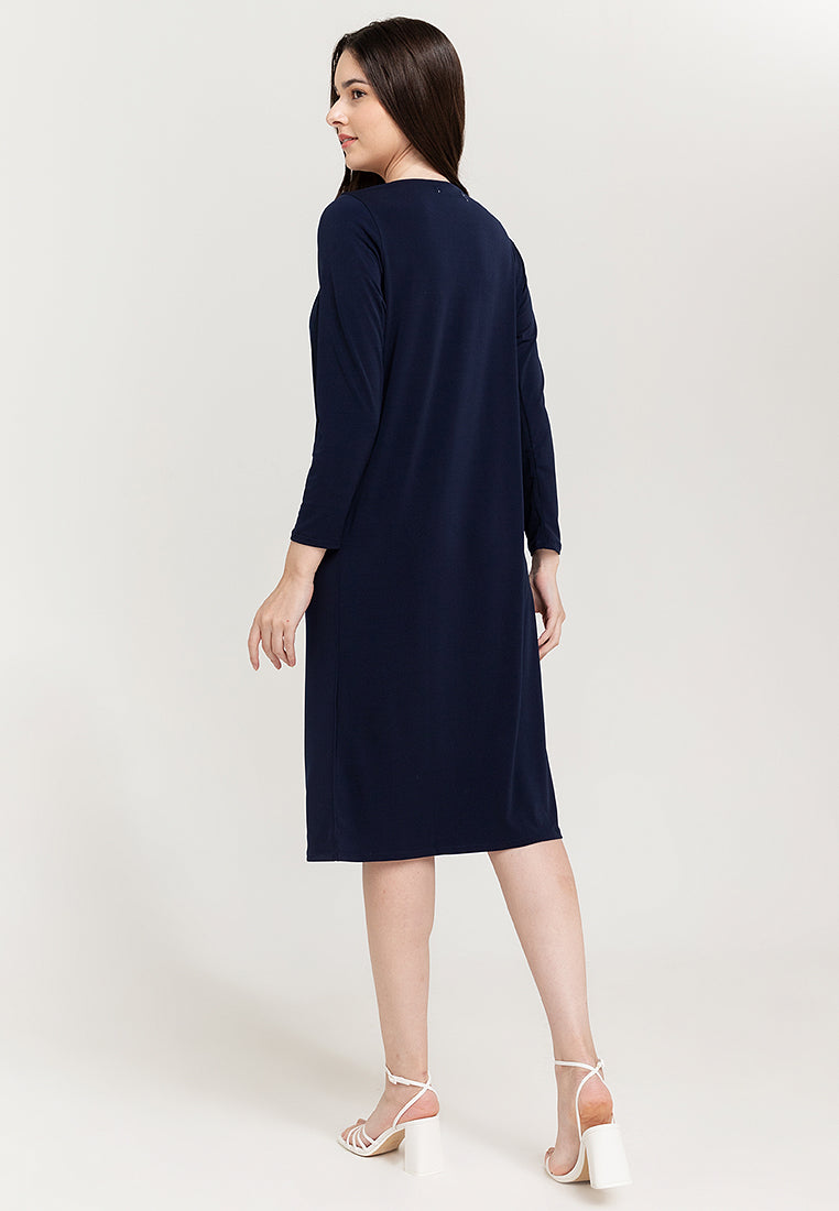 Dana Cowl Neckline Jersey Midi Dress