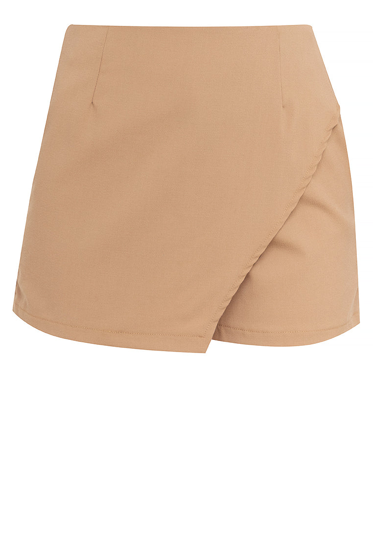 Demi Overlap Cotton Mini Skort