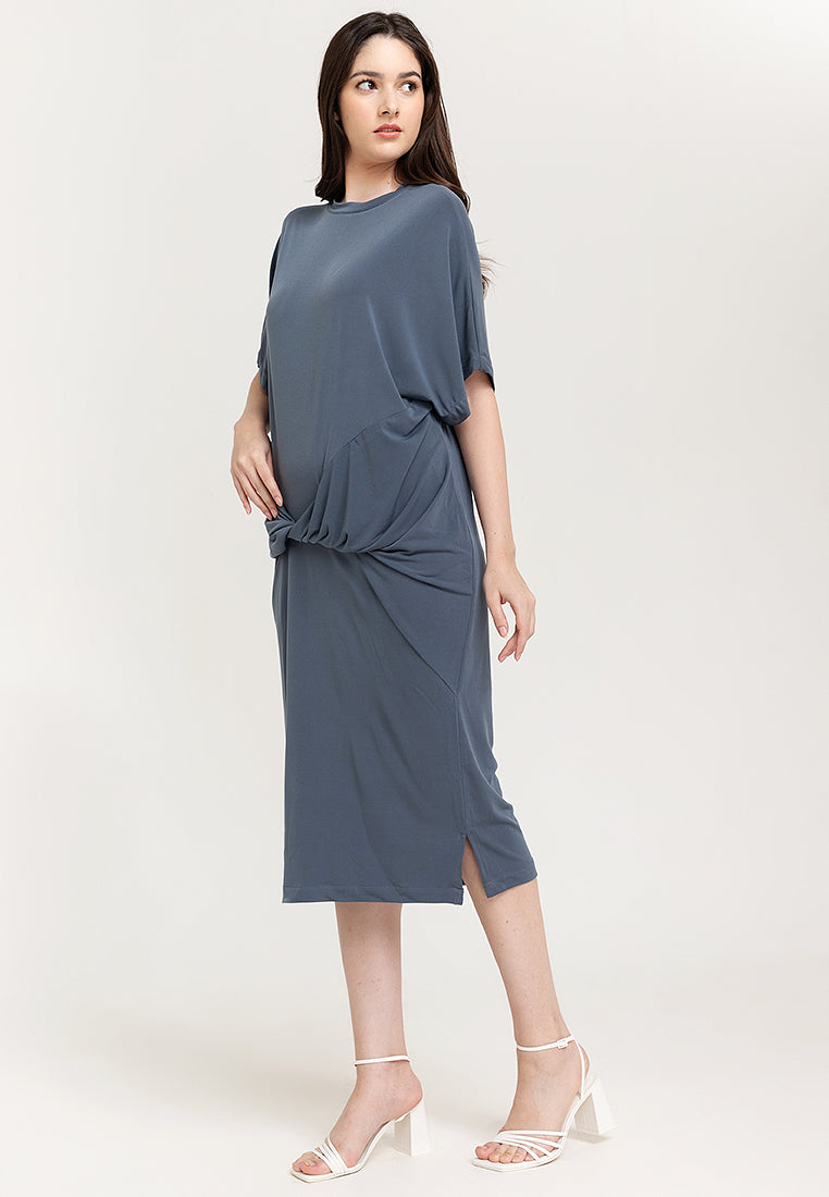Dylan Twist Front Midi Dress