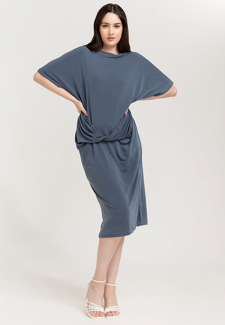 Dylan Twist Front Midi Dress