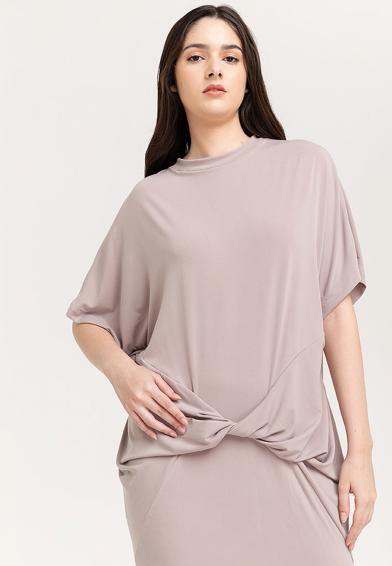 Dylan Twist Front Midi Dress