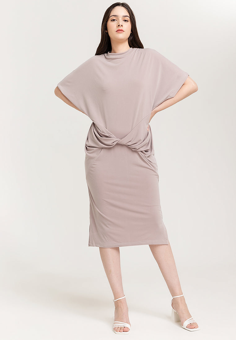Dylan Twist Front Midi Dress