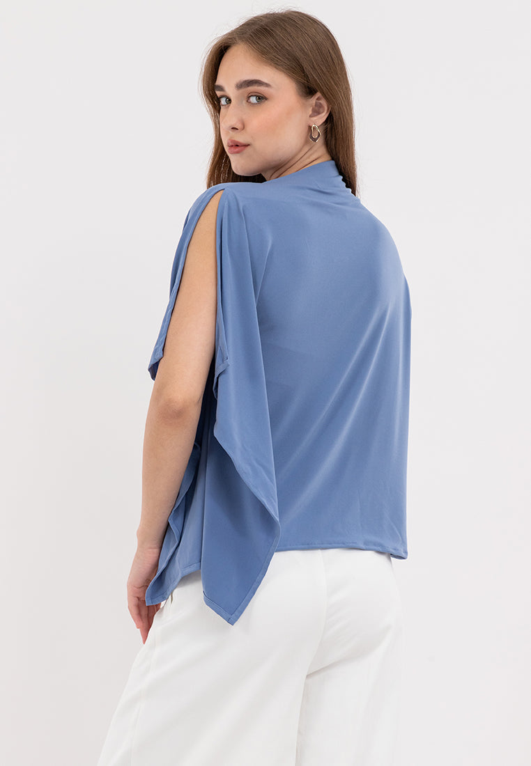 Emi Asymmetric Drape Sleeves Top