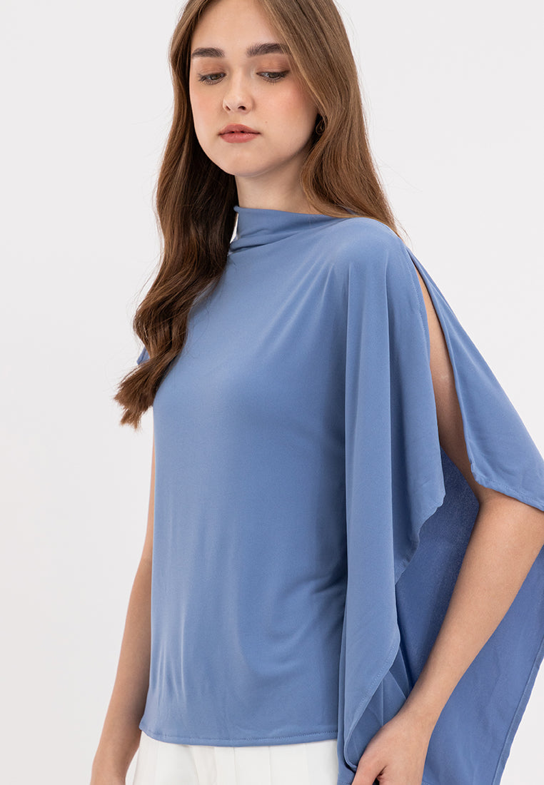 Emi Asymmetric Drape Sleeves Top