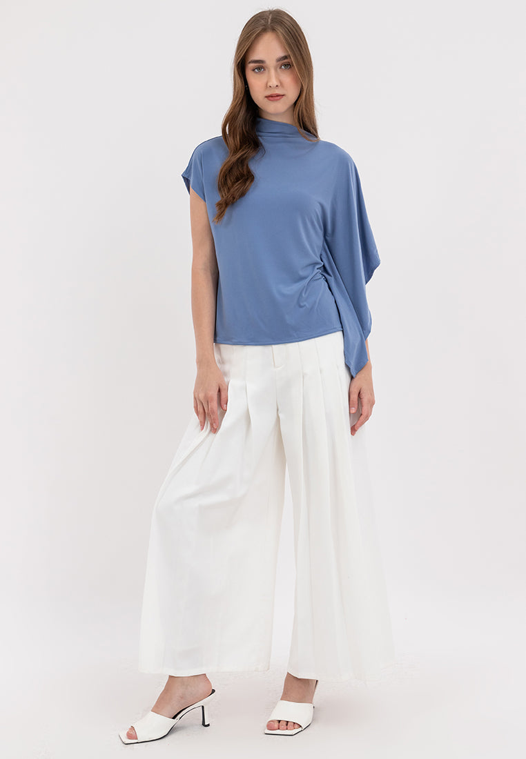 Emi Asymmetric Drape Sleeves Top