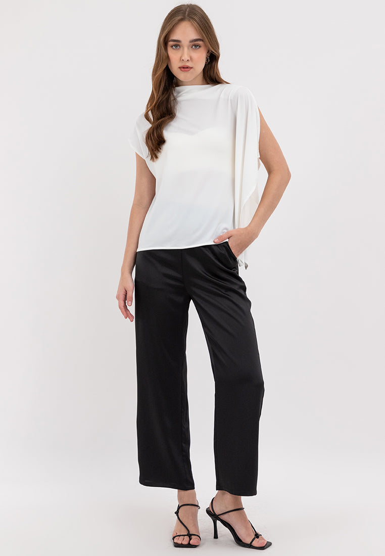 Emi Asymmetric Drape Sleeves Top