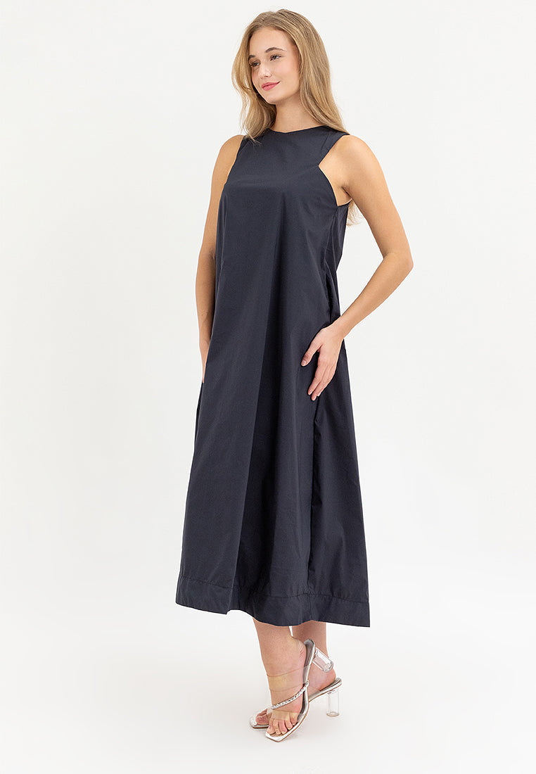 Imogen Halter Sleeves Maxi Dress