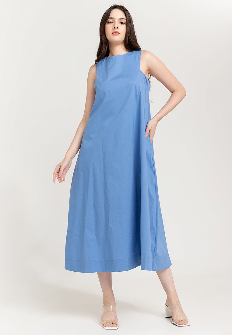 Imogen Halter Sleeves Maxi Dress