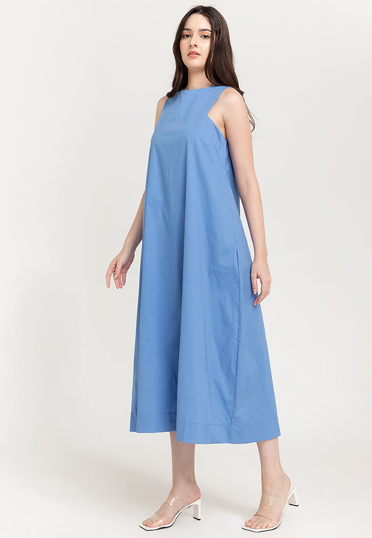 Imogen Halter Sleeves Maxi Dress