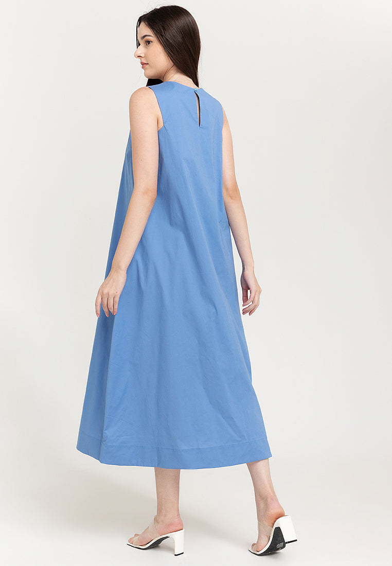 Imogen Halter Sleeves Maxi Dress