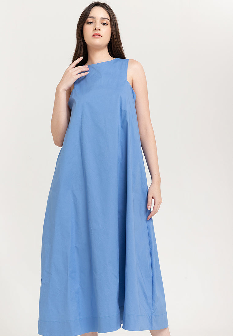 Imogen Halter Sleeves Maxi Dress