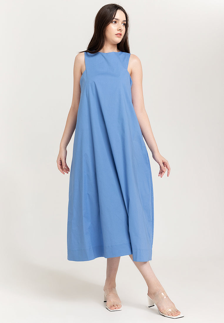 Imogen Halter Sleeves Maxi Dress