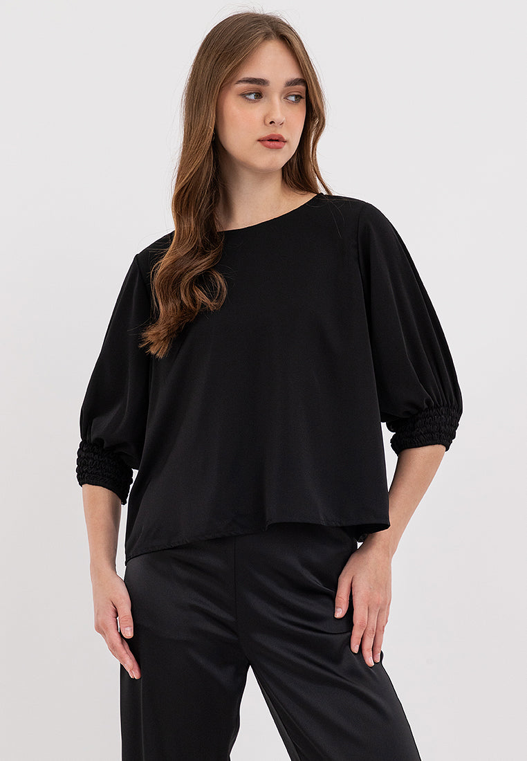 Inara Shirred Cuff Sleeves Top