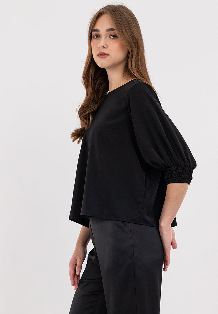 Inara Shirred Cuff Sleeves Top