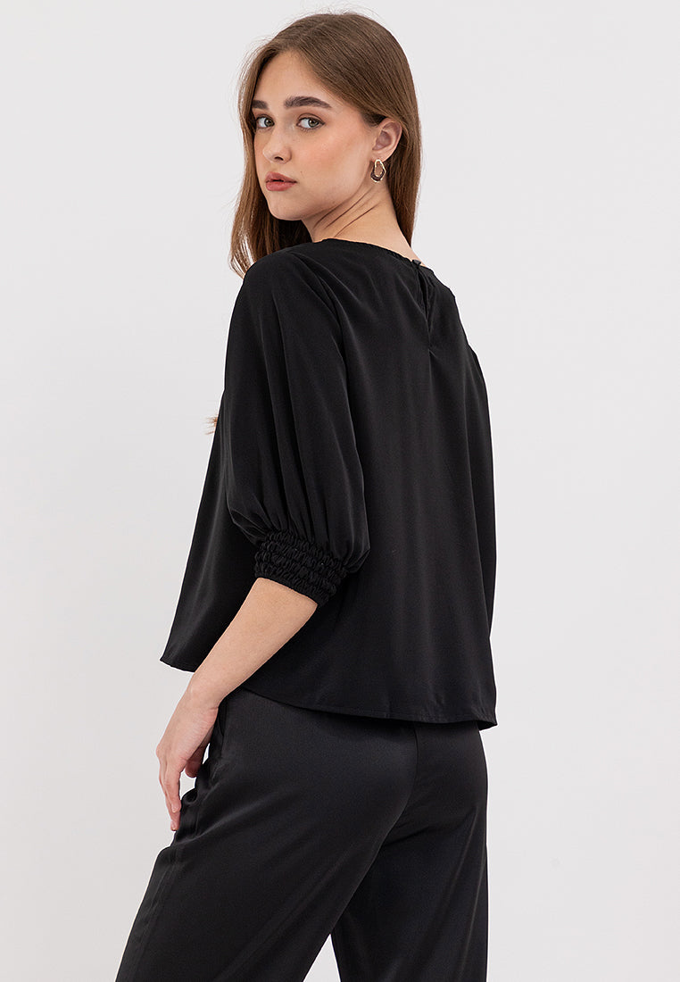 Inara Shirred Cuff Sleeves Top