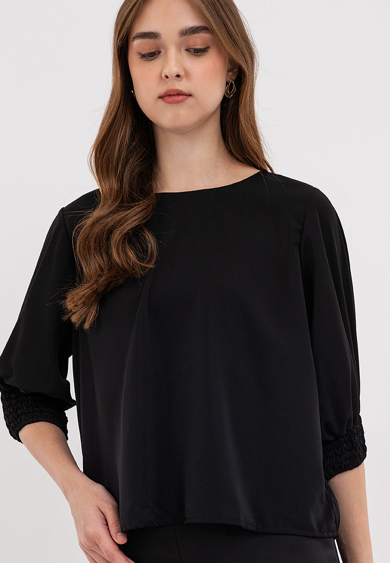Inara Shirred Cuff Sleeves Top