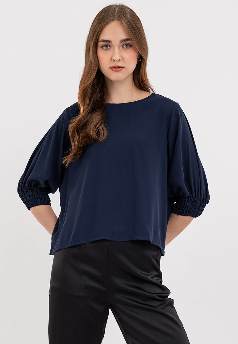 Inara Shirred Cuff Sleeves Top