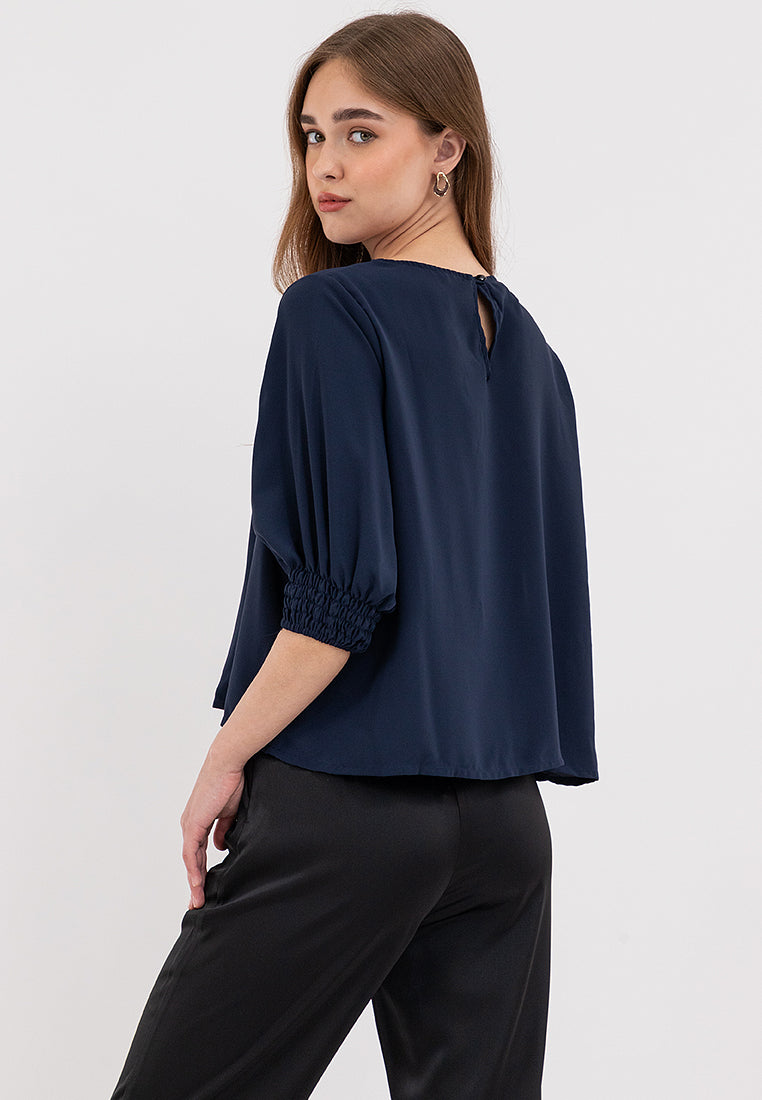 Inara Shirred Cuff Sleeves Top
