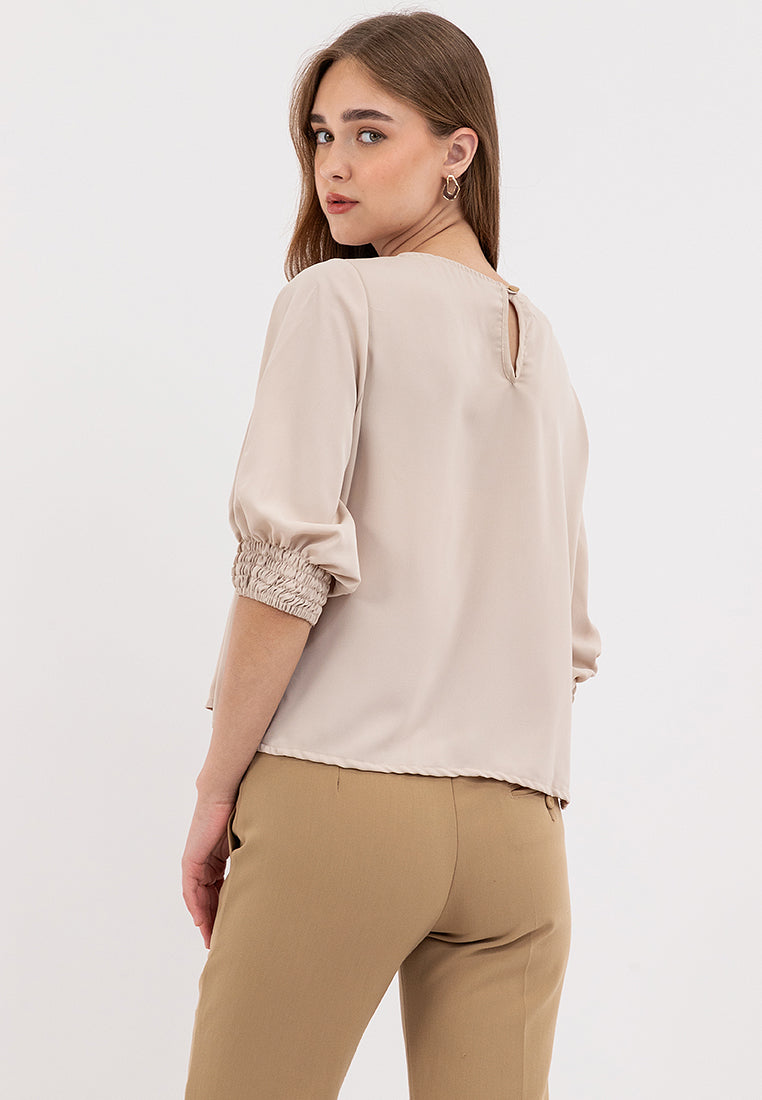 Inara Shirred Cuff Sleeves Top
