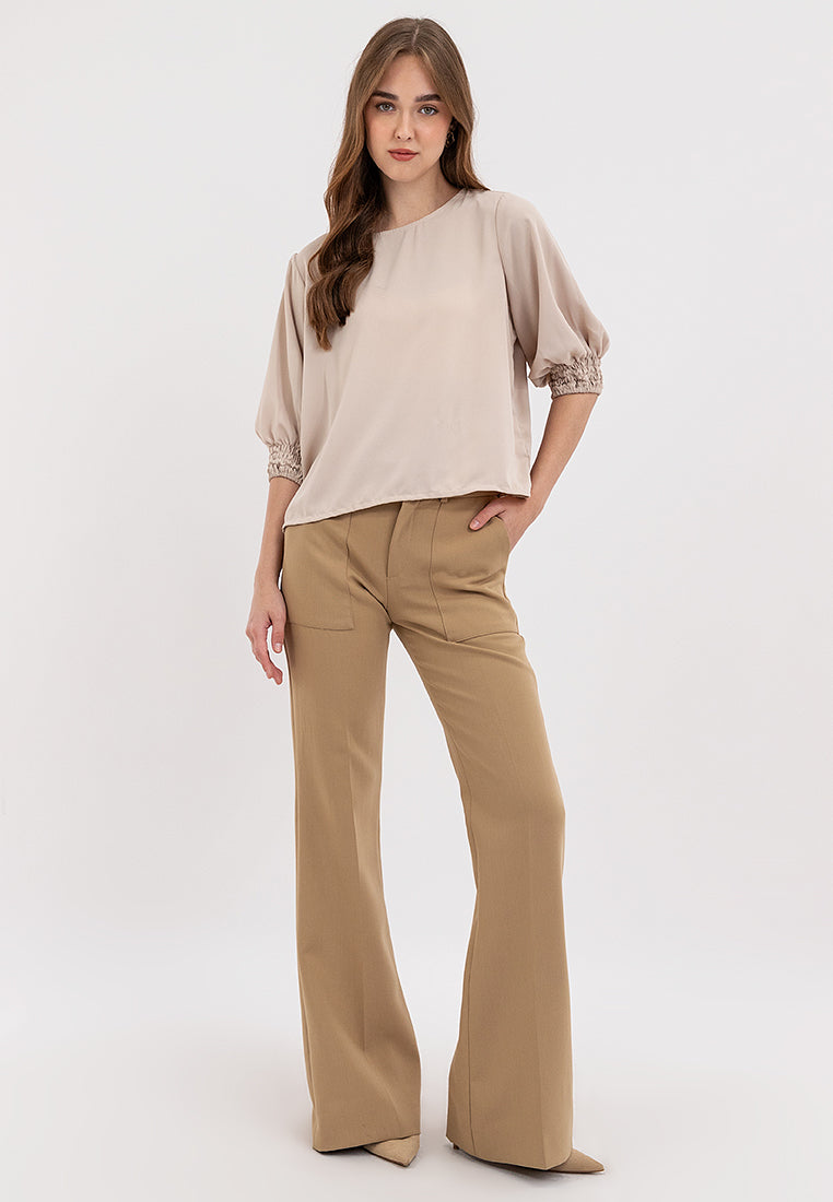 Inara Shirred Cuff Sleeves Top