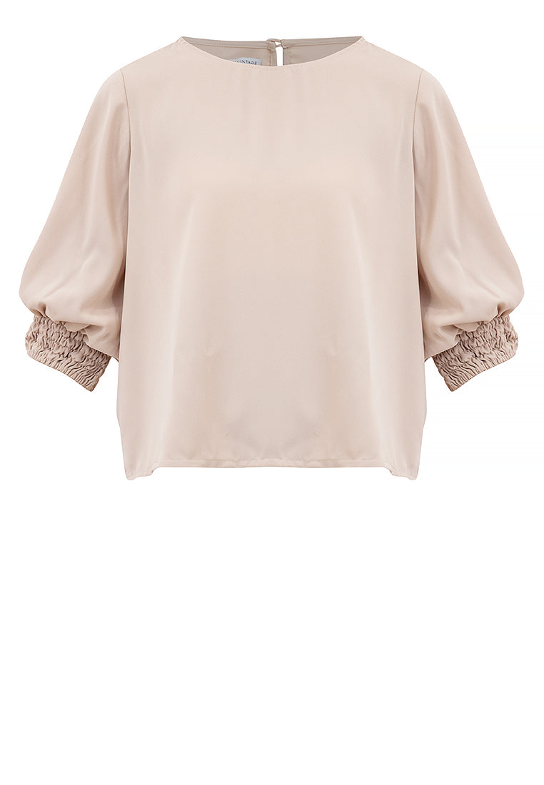 Inara Shirred Cuff Sleeves Top