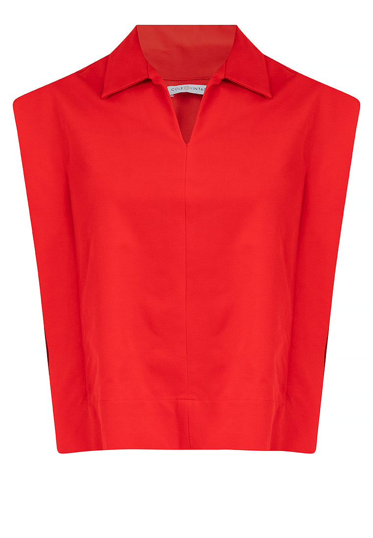 Kareen Collared Neckline Cotton Top