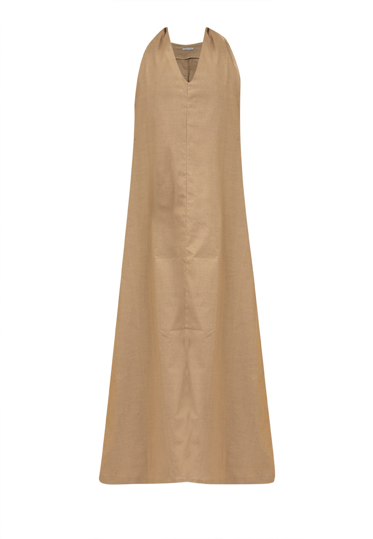Kira Halter Sleeves Maxi Dress
