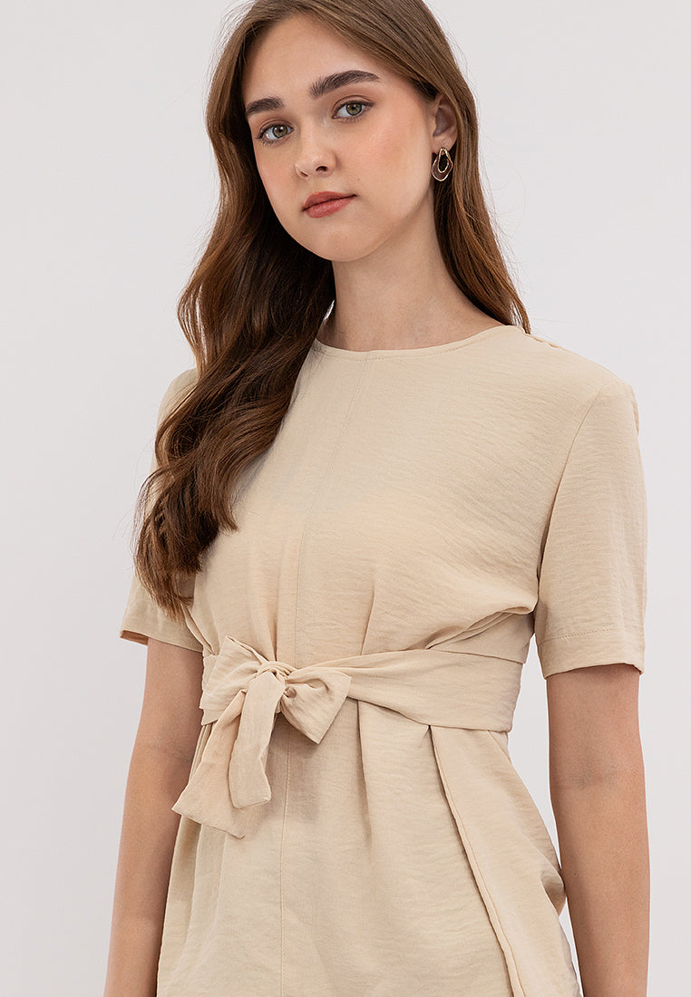 Sora Tie Waist Ribbon Top