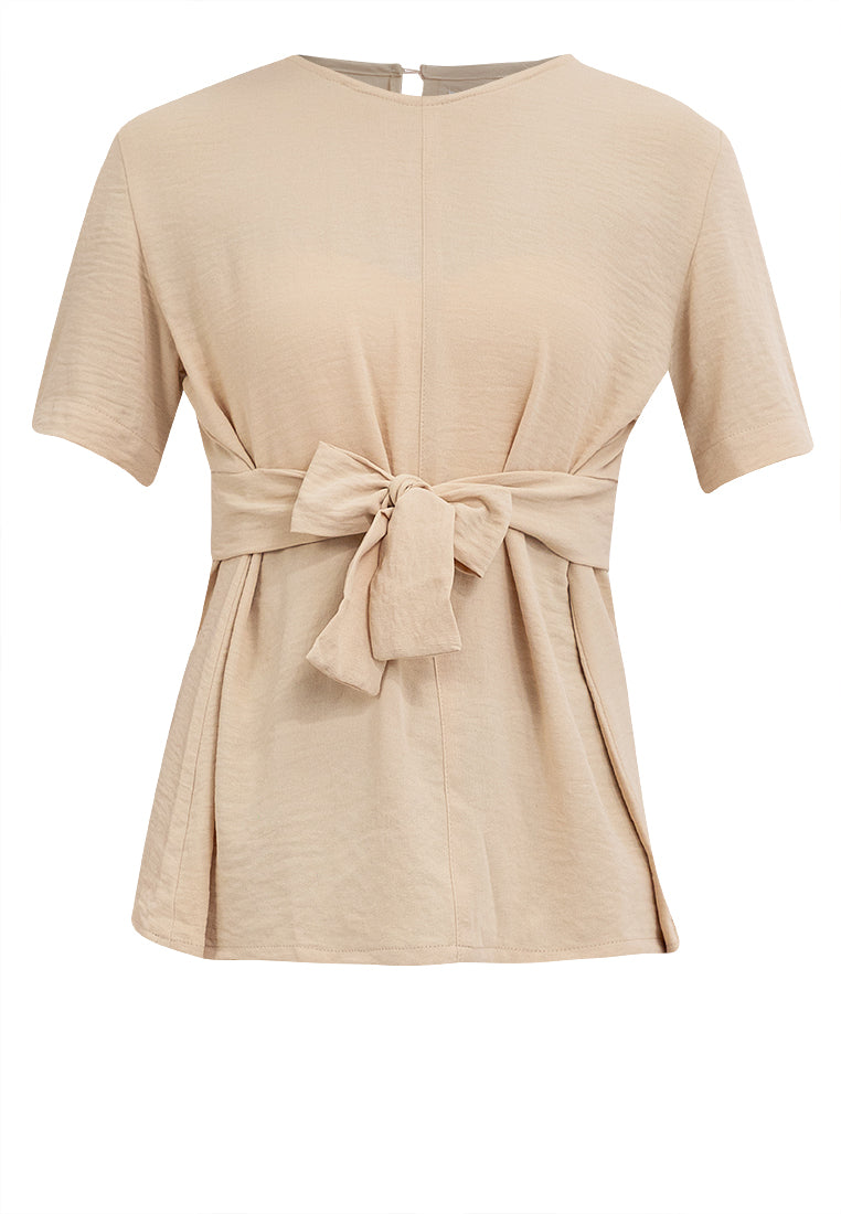 Sora Tie Waist Ribbon Top