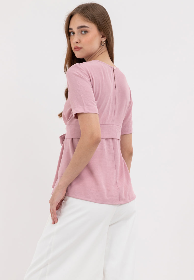 Sora Tie Waist Ribbon Top
